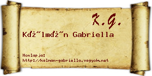 Kálmán Gabriella névjegykártya