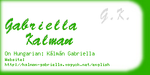 gabriella kalman business card