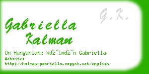 gabriella kalman business card